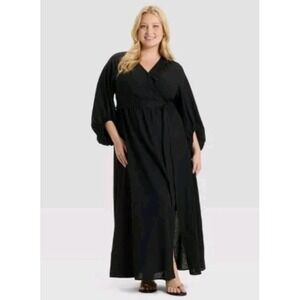 Women's Maxi Dress - Ava & Viv Black 2X